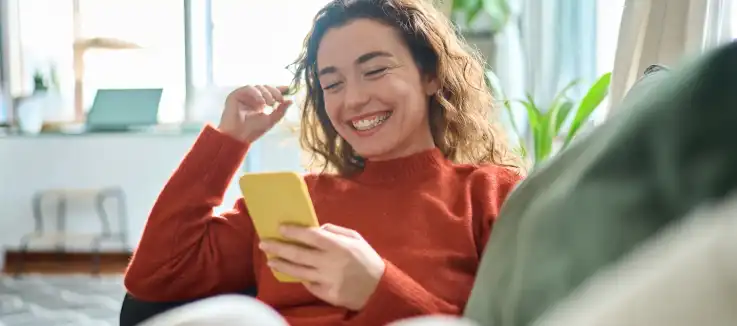 woman using a mobile device