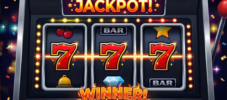 Slot screen displaying "Winner" sign