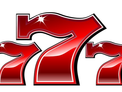 three red lucky number 7s with stars